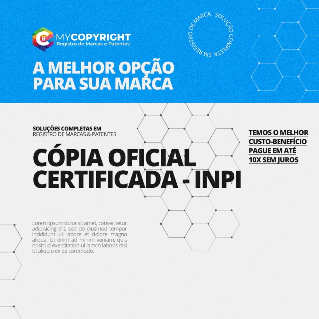 Cópia Oficial Certificada - INPI